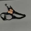 PUPTECK No Pull Dog Harness Soft Adjustable Basic Nylon Step in Puppy Vest Outdoor Walking with ID Tag and A-ir Tag Case, Black, S (Black(Holder Bundle))