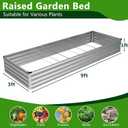 2PCS 9x3x1ft Galvanized Raised Garden Bed Kit,Metal Planter Box for Vegetables,Flowers,Herbs Durable Rust-Resistant Patio Gardening Beds,Silver