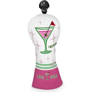 Golf Club Head Covers for Men Women, PU Leather Golf Headcover for Driver Fairway Wood and Hybrid, Funny Golf Accessories (A03)
