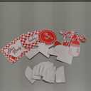 Weekgrat 8 Pcs She's Ready to Pop Baby Shower Decorations She's Ready to Pop Honeycomb Centerpiece Red and White Gingham Table Decor Tabletop Sign for Baby Shower Party Table Decoration Party Supplies