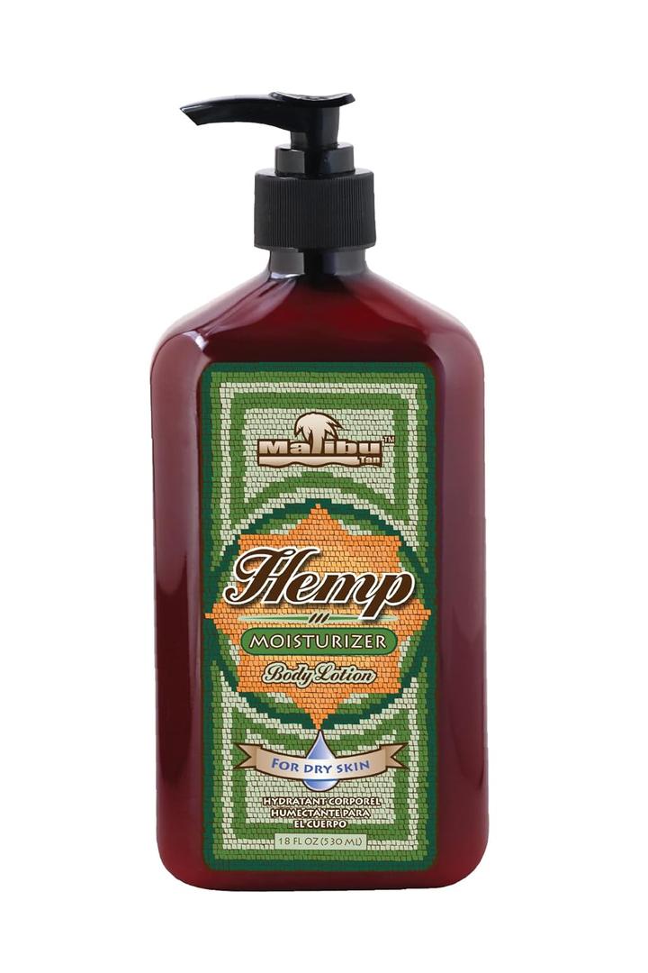 Malibu Tan Body Lotion for Dry Skin HEMP Moisturizer, 18 fl oz - NEW
