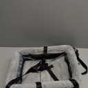 JOEJOY Deluxe Dog Booster Seat with Sturdy Metal Frame and Safety Leash for Small Pets up to 20 lbs - Portable Puppy Dog Car Seat with Thick Cushion and Storage Pockets for Small Dogs (Grey)