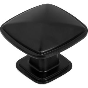 Ilyapa Black Square Kitchen Cabinet Knobs - 25 Pack of Drawer Handles Hardware