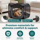 FurHaven Portable Pet Playpen for Dogs & Cats, Foldable Indoor Kitten Playpen with Mesh Sides, Pop Up Travel Dog Pen, Large, Gray