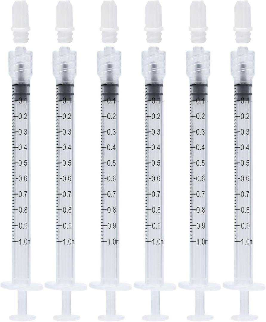 1ml Syringes Without Needles, 1cc Luer Lock Syringe - Disposable Individually Wrapped(50 Pack)