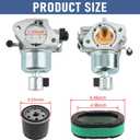 16-853-19S Carburetor Replacement For Kohler KT725 KT730 KT735 KT740 KT745, Include Air Filter, Fuel Pump, Oil Filter parts, Replace 32-853-67-S, 32-853-63S