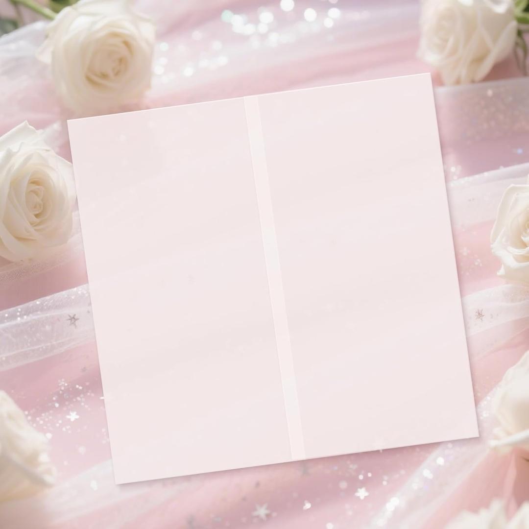 60 Pack Pre-Folded Vellum Jackets for 6x6 Invitations, Translucent Vellum Paper 6x6 Jackets, 100GSM Wedding Invitations Wraps, Envelope Liners for Birthdays, Baby Showers