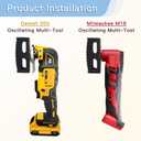 1 Pcs Upgrade Square Slot Cutter, Compatible with Dewalt 20V & Milwaukee M18 Oscillating Multi-Tools, Hardened Steel Drywall Outlet Cutter One Step in Place Electrical Box Cutter for Drywall Sheetrock
