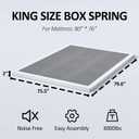 YORMDMO 2 Inch King Size Box Spring, Low Profile Heavy Duty Bunkie Board Bed Slat Mattress Foundation Base with Fabric Cover, Easy Assembly, Noise-Free