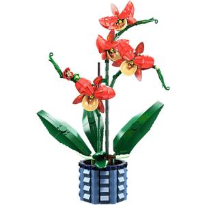 PIKARO Artificial Flowers Orchid Building Sets, Home Decor and Office Decor, Anniversary Decoration, Gifts for Mother's Day or Birthday, Artificial Flower Display