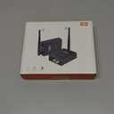 1Mii 2.4Ghz (1 TX + 1 RX) Wireless Audio Transmitter Receiver for TV, 320ft Long Range 20ms Low Delay HiFi Audio, Wireless Adapter Kit for Powered Speaker/Stereo/Soundbar, RCA(3.5mm AUX) Out/Input