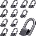 3/8" Heavy Duty Weld-On Forged D Ring with MBS: 5,000 lbs, D-Ring Tie Down Anchor with Weld On Anchor Points for Trailer, Truck Cargo, RV, ATV Tiedowns, Farm Applications etc (12 Pack)