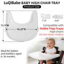 Baby High Chair Tray Compatible with Stokke Tripp Trapp Chair (V2 and Beyond) with Smooth Surface and Strong Suction Power Made of Food-Safe Plastic (BPA BPS BPF Lead Phthalate Free) - White