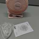 Gaiatop Portable Clip on Fan Battery Operated, Small Powerful 3 Speed Quiet 360° Rotate, USB Rechargeable Mini Personal Cooling Fan for Desk Table Home Office Stroller Camping Women Gifts Pink