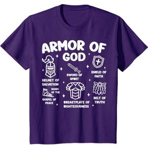 Kids Christian Lovers Armor of God Kids Jesus Faith Armor of God T-Shirt XS