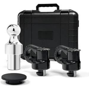 Grandroad auto 60692 Puck System Gooseneck Hitch Ball Kit, 38K LBS GTW, Compatible with 2013-2026 Ford F250 F350 F450, 2016-2026 Chevrolet Silverado, GMC Sierra & Nissan Titan XD, 2-5/16 Inch Ball