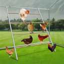 Chicken Perch, Chicken Coop Roosting Perch for Backyard Poultry, Chicken Coop Perch Easy to Assemble & Clean, Farm Chicken Toys (55" L x 40" W)