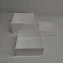 3Pcs Buffet Risers Acrylic Food Risers Cubic Food Display Risers Reusable Buffet Display Risers Stackable Buffet Display Box Smooth Cube Display Risers for Cupcake Candy Dessert US(3,white)