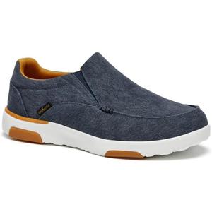 OrthoComfoot Men's Orthopedic Comfortable Slip-On Shoes with Arch Support, Orthotic Loafers for Plantar Fasciitis, Canvas Leisure Vintage Flat Walking Shoes for Foot and Heel Pain Relief 11.5