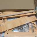 StrongTek Ergonomic Under Desk Footrest, 3 Adjustable Heights Wooden Office Footrest, Large Anti-Slip Surface, Improves Posture and Blood Circulation, up to 400lbs (Natural)