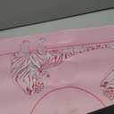 Pink Tiger Mahjong Mat 31.5 x 31.5 Inch, Preppy Pink Aesthetic Tiger Non-Slip Noise Reduction Mahjong Table Mat for American Mah Jong Poker Card Board Games Dominoes, 31.5 x 31.5 x 0.3 inches