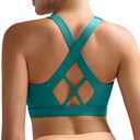 RUNNING GIRL Sports Bra for Women, Molded Cup Criss-Cross Back Running Womens Sports Bras High Support Yoga Bra size L
