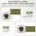Nylon Apple Watch Bands For Men Para Apple Watch 42mm 44mm 45mm 46mm 49mm,Series11/10/9/8/7/6/5/4/3/2/1/Ultra2/3,Sport Loop Band Comfortable Braided Stretchy,Velcro Tactical Braided Generation Mens (Upgraded green)