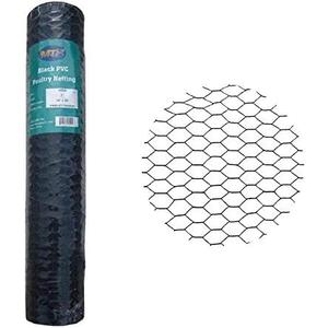 Hexagonal Poultry Netting Chicken Wire 26" 1" Mesh 20GA Black