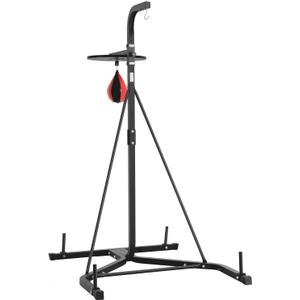 VEVOR 2 in 1 Punching Bag Stand, Steel Heavy Duty Workout Equipment,Freestanding Sandbag Rack,for Home Gym Fitness