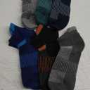 6 Pairs Merino Wool Ankle Running Hiking Socks Compression Support Breathable Thick Cushion No Show Socks for Women Men (Large, Color Mix)