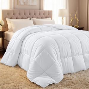 Utopia Bedding Queen Comforter Duvet Insert, Quilted White Comforter with Corner Tabs, Box Stitched Down Alternative Comforters Queen Size 88 x 88 inches