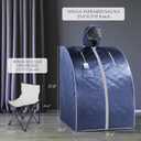 Portable Personal Infrared Sauna Tent, Full Body Home SPA, Separate Foot Heating Pad & Upgraded Reinforced Chair for Indoor Relaxation