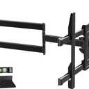 HCMOUNTING Pre-Assembled Corner TV Wall Mount for 32-80" TVs, Full Motion with Smooth Gliding Extension, 30" Long Arm, Single Stud Installation Holds 100lbs, Max VESA 600x400mm