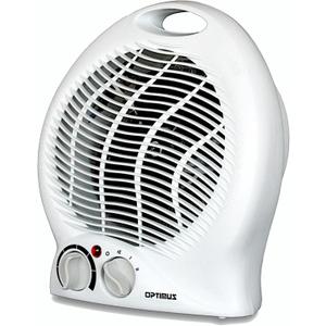 Optimus H-1322 Portable 2-Speed Fan Heater with Thermostat , White