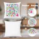 Summer Beach House Sea Turtle Floral Pillows Decorative Throw Pillows Covers 18x18 Decor,Sea Turtle Gifts (Color-3)