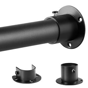 Closet Rod, 17 to 51 Inch Adjustable Closet Rod for Rugged Durability,1.3 Inch Diameter Heavy Duty Closet Rods for Hanging Clothes,Premium Metal Black Closet Poles for Wardrobes