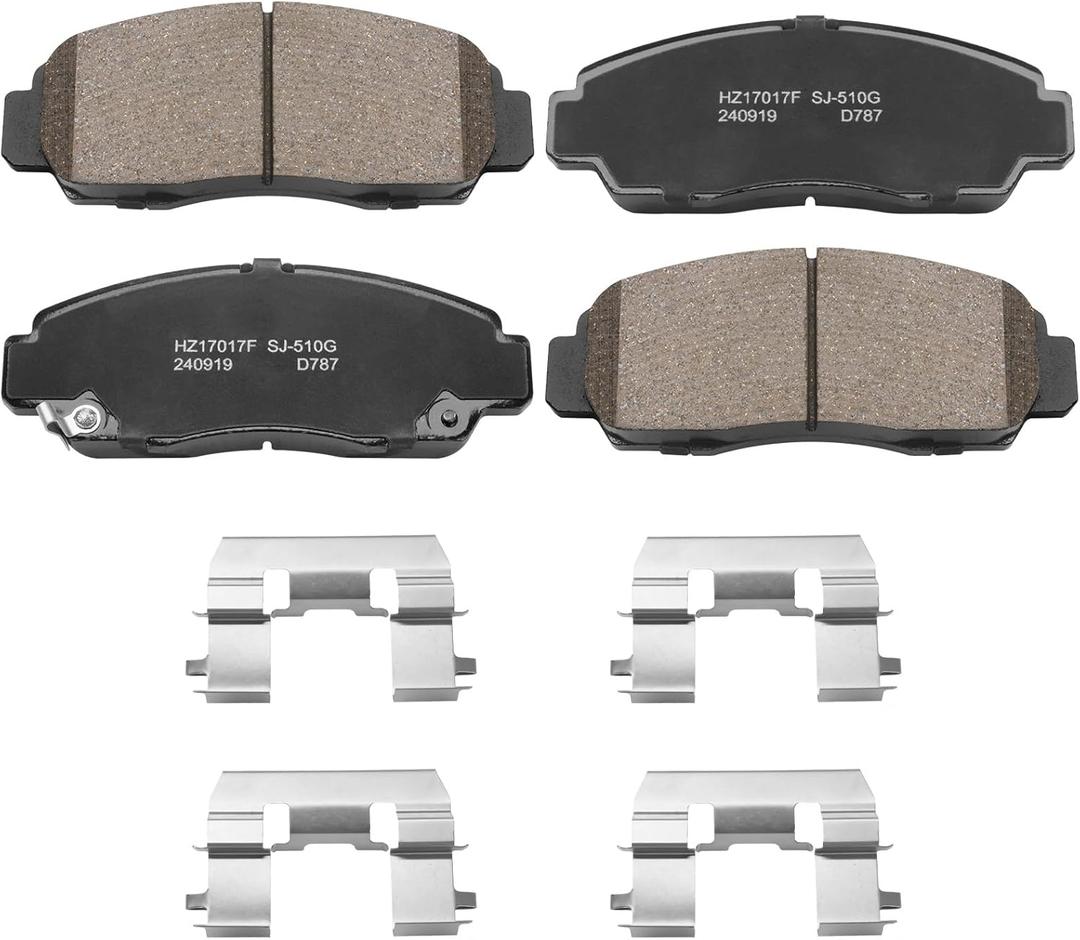 Premium Ceramic Disc Brake Pad Set - Compatible With Select Acura CL, RL, TL, TSX; Honda Accord; FRONT