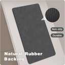 TYUU Bath Mat, Bathroom Rugs Non Slip Washable Thin Absorbent Quick Dry Bath Mat Fits Under Door Bathroom Floor Mat Perfect for Bath, Shower, or Sink 24"x36" Dark Grey