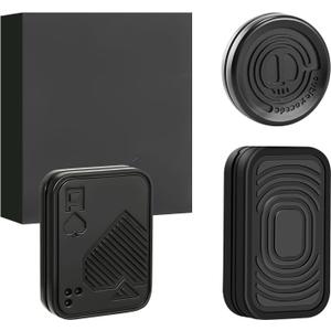 Fidget Slider 3 Pack, Magnetic Metal Fidget Toys Haptic Coin Poker Card, EDC Fidget Toys for Adults,Relieve Stress Anxiety ADHD (Black)