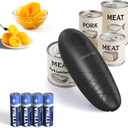 CIRCLE JOY Electric Can Opener, One-Touch Automatic Can Opening with Smooth Edges, Food Safety Handheld Battery-Operated Can Opener for Kitchen and Seniors, Black