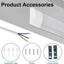 2 Packs 2FT LED Batten Light, Ultra-Thin Ceiling Surface Mounted Light, 20W, Day Light 4000K, IP20, LED Ceiling Lamp for Garage, Shop, Hallway, Office, Market