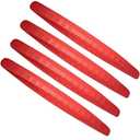 Bonsicoky 4 Pack Red Bumper Guard Strip - Anti-Collision Patch Car Bumper Guard Strip - Front and Rear Bumper Protector for Car