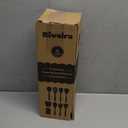 Riveira 9 Pieces Teak Wooden Spoons For Cooking  Premium & Durable Organic Teak Wooden Cooking Utensils  Non Stick Wooden Spatula For Cooking  Non Toxic Utensil Set With Holder & Spoon Rest