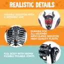 JOYIN 5FT Halloween Devil Skeleton Decor, Posable Life Size Skeleton, Full Body Realistic Bone with Movable Joint, Giant Skeletons Halloween Decorations for Haunted House Prop, Spooky Party Decor