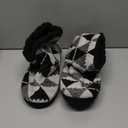 GPOS Knit Rock Wool Warm Men Indoor Pull on Cozy Memory Foam Slipper Boots Soft Rubber Sole, Size 45