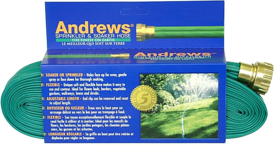 Andrews 100-Foot 2 Tube Sprinkler Hose 10-12349