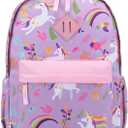 KK CRAFTS Preschool Backpack Kindergarten Little Kids Toddler Elementary School Backpacks for Boys and Girls with Chest Strap(15Inch, Purple Unicorn)