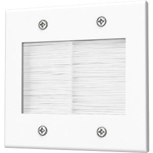 VCELINK 2-Gang Brush Wall Plate for Cable Management  Cable Pass-Through for Ethernet, HDMI, and AV Cables (1-Pack)