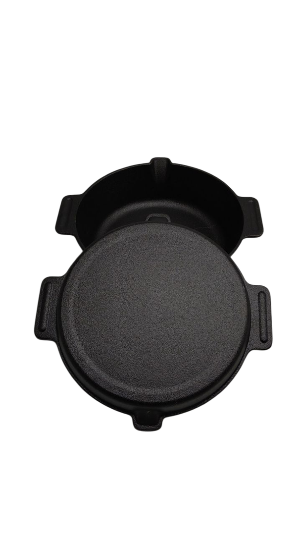 Cast Iron Grill Pan with Two Handles and Lid 10"