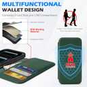 SHIELDON Slim Genuine Leather Wallet Case for iPhone 17 Pro 6.3 Inch 5G 2025 | Wireless Charging | RFID Blocking Credit Card Holder | Magnetic Closure | Full Protective Phone Cover | Evergreen